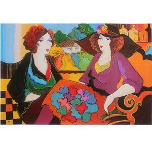Women in Café by Patricia Govezensky Hand signed and numbered limited edition